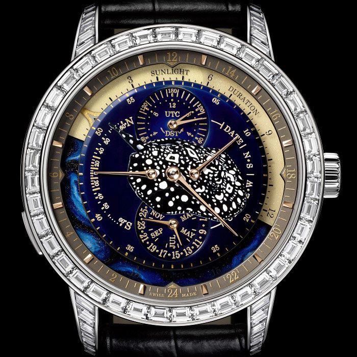 Sablier liquide Bleu en tourbillon - Liquide Timer